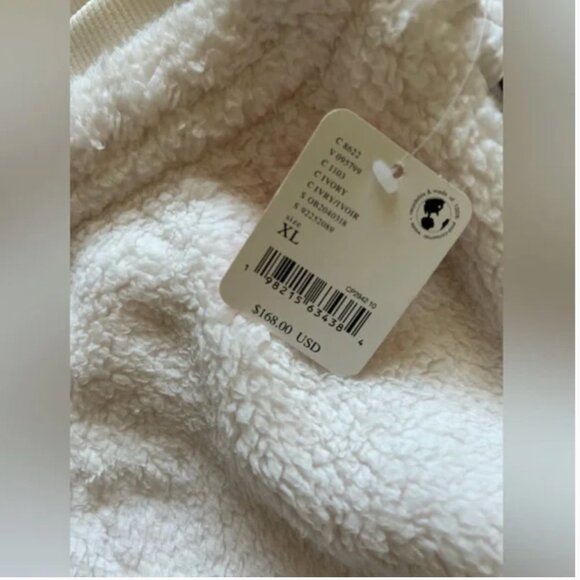 Free People NWT Sundown Fleece Joggers Wide Leg Pants FP Movement Ivory size XL - Picture 7 of 13